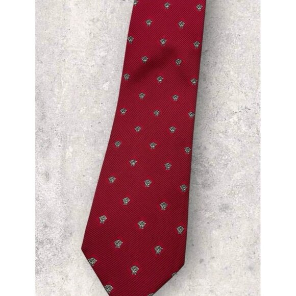 GIANNI VERSACE Silk Tie ITALY Red Monogram Logo W:3.6" EUC - Picture 6 of 6